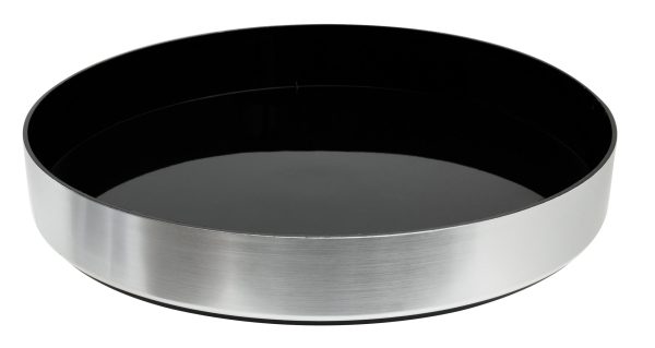Round Brushed Aluminium Tray