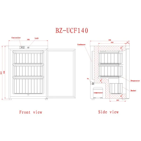 Blizzard UCF140 under-counter freezer - Image 6