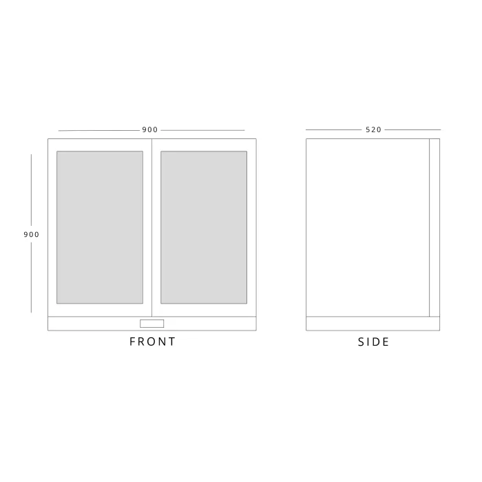 KoldBox KBC2SL Double Sliding Door Under Counter Bottle Cooler - image 2