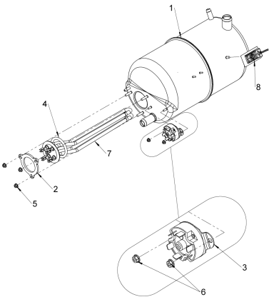 Rinse tank assembly 2.6kW (30011804)