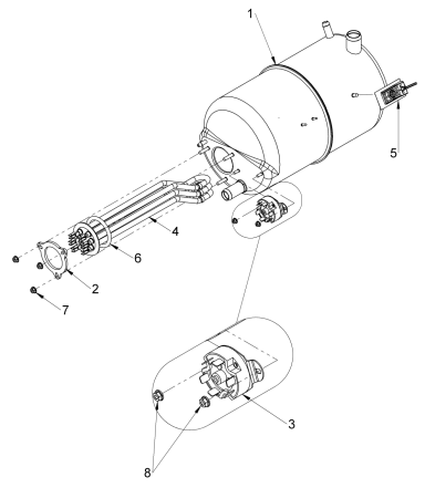 Rinse tank assembly 6kW (30011284)