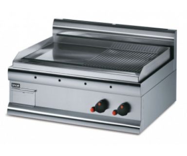Lincat GS7R/N – Silverlink Natural Gas Counter-top Griddle – Half-Ribbed Plate – W 750 mm – 7.5 kW