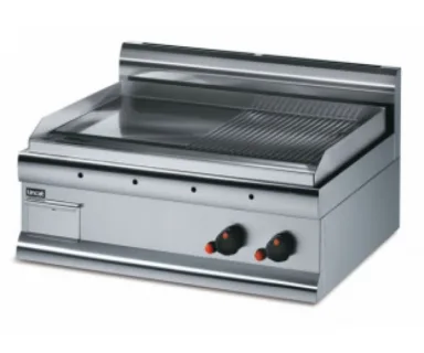 Lincat GS7R/N – Silverlink Natural Gas Counter-top Griddle – Half-Ribbed Plate – W 750 mm – 7.5 kW