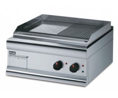 Lincat GS6/TR – Silverlink Electric Counter-top Griddle – Twin Zone – Half-Ribbed Plate – W 600 mm – 4.0 kW