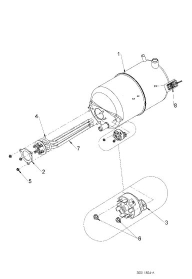 Rinse tank assembly 2.6kW (30011804)