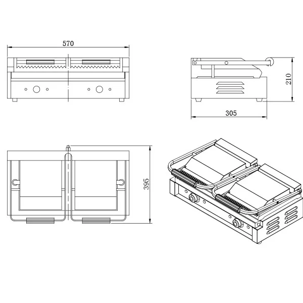 Blizzard BRSCG2 Double Contact Grill - Image 2