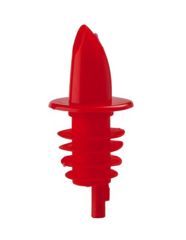 Economy Freeflow Red Plastic Pourer (Pack 10)