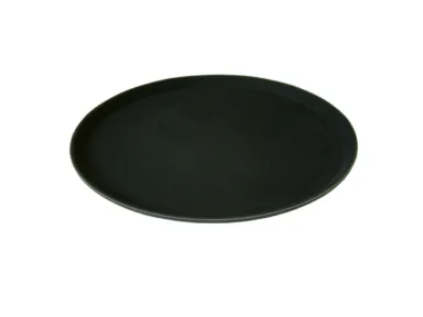 14″ Round Black Non Slip Tray
