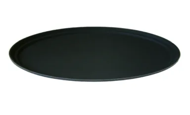 27″ x 22″ Oval Black Non Slip Tray