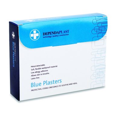 Blue Detectable Plasters 75mm x 25mm Pk 100