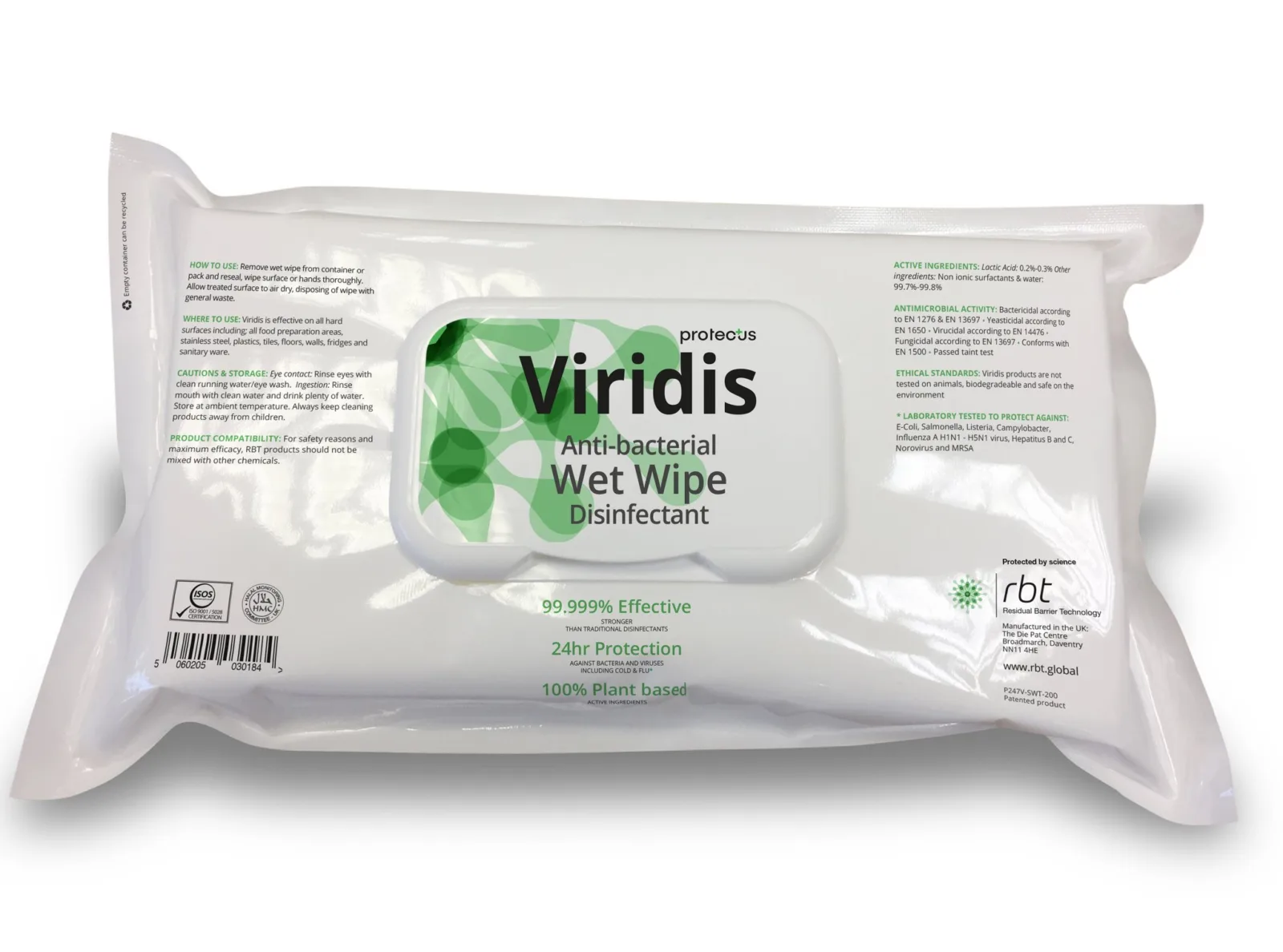 Viridis Wet Wipe Disinfectant