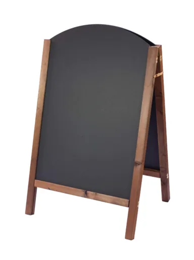 Reversible Curved Top A-Board Oak Finish H1100mm x W665mm