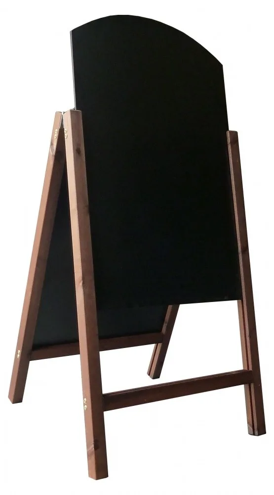 Reversible Curved Top A-Board Oak Finish H1100mm x W665mm - Image 2