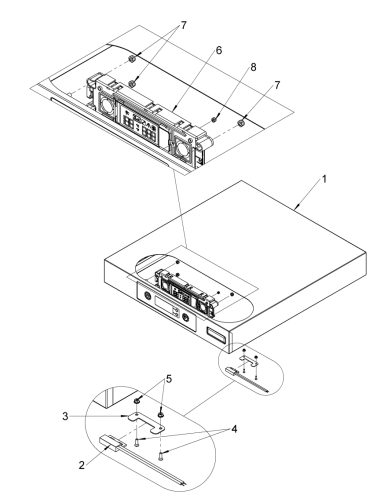 Top panel assembly LCD