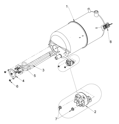 Rinse tank assembly 500mm (2.6kW)