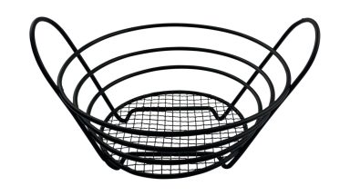 8″ Round Bread Basket With Handles