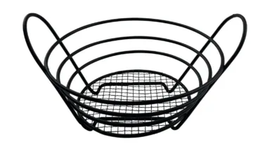 8″ Round Bread Basket With Handles