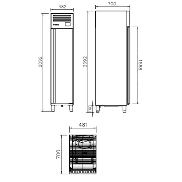 Infrico AGN301 Upright Single Door 1/1 Refrigerator - Image 2