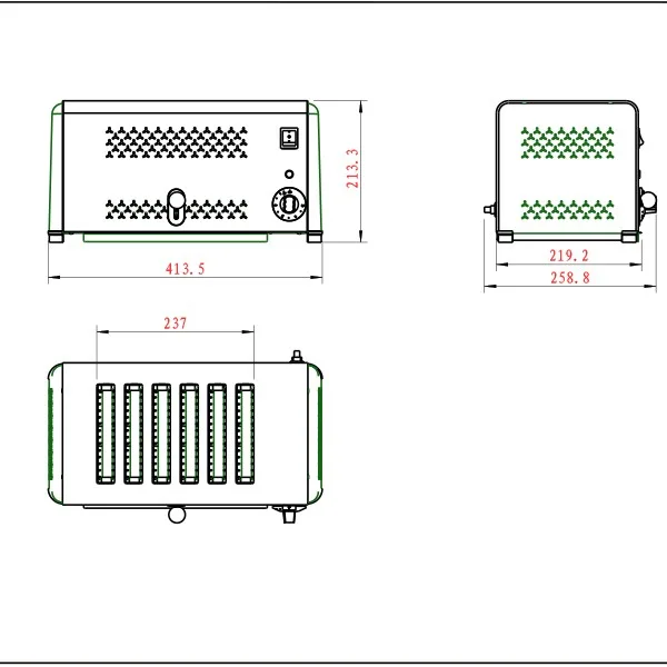 Blizzard B6ST Toaster 6 Slot - Image 6