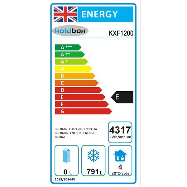 Koldbox KXF1200 Upright Double Door Ventilated GN Freezer - Image 3