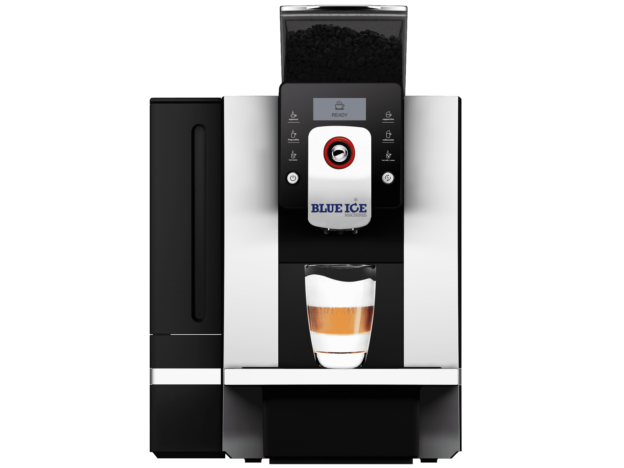 Blue Ice Azzurri grande coffee machine front facing image