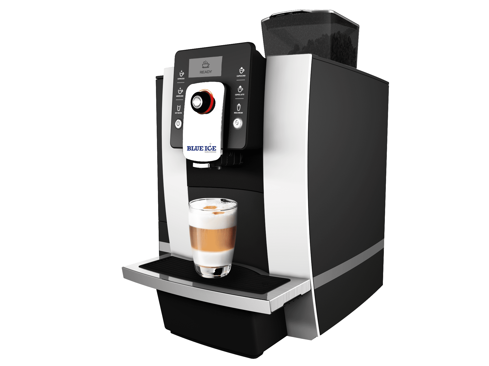 Blue Ice Azzurri grande coffee machine angled left image