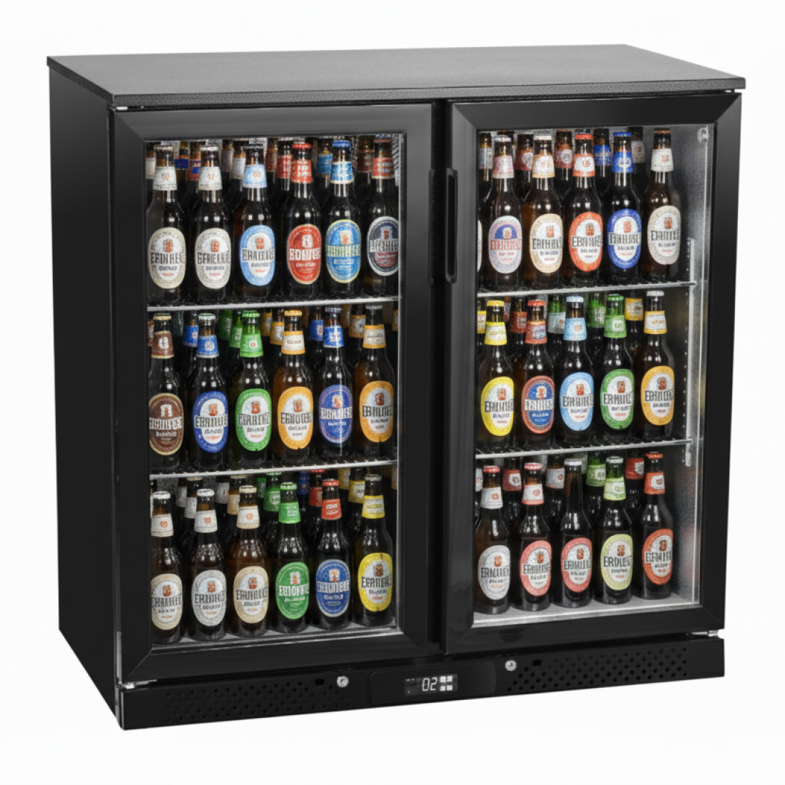 Prodis NT2BHLO-LE bottle cooler stocked full image 1