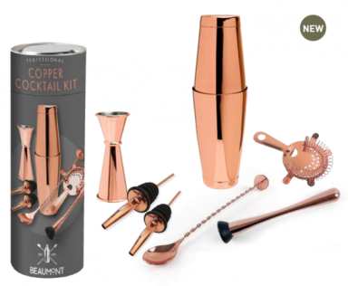8 Piece Cocktail Kit COPPER