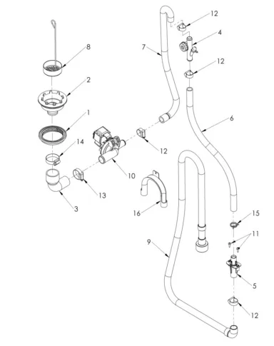 Drain System P/T 30015005-A