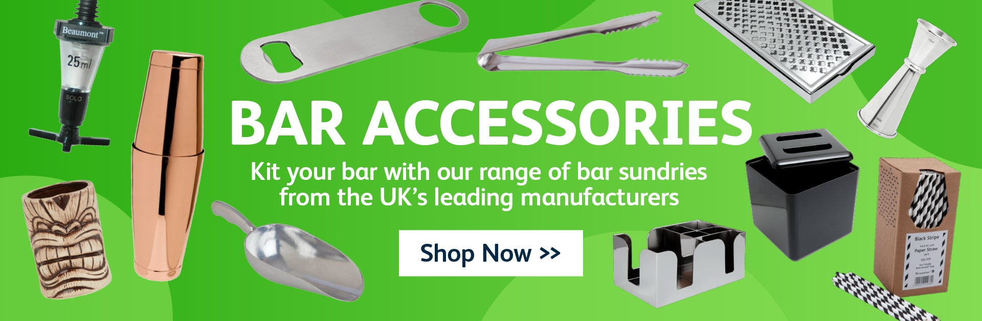 Bar Accessories and Sundries from Bottle Openers to Beer Taps. Check out our range!