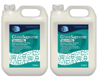 GlassSupreme Ultimate Glasswash Detergent with Renovate 2 x 5 Litre bottle
