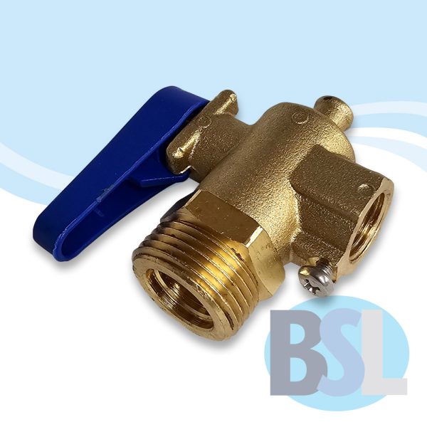 Brass top tap for DVA manual water softener