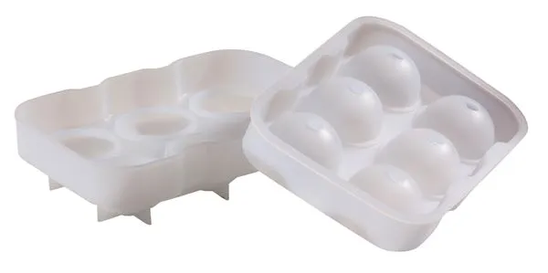 6 Cavity Clear Silicone Ice Ball Mould - Image 3