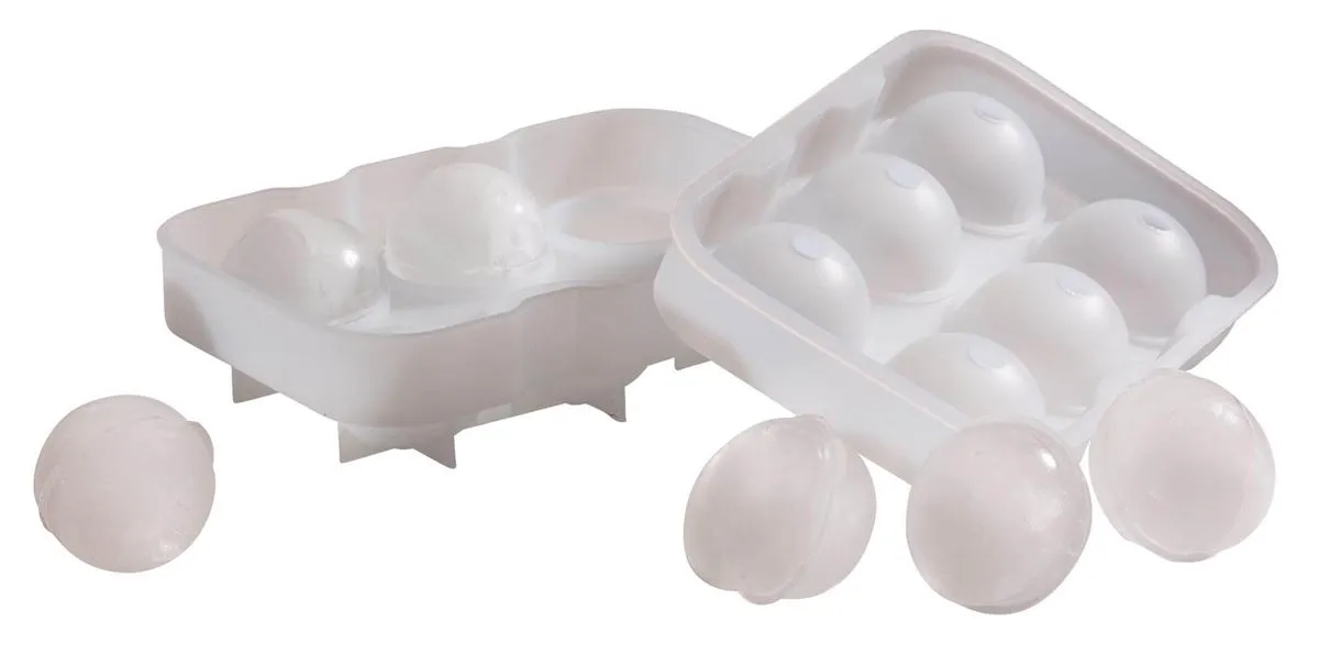6 Cavity Clear Silicone Ice Ball Mould - Image 2