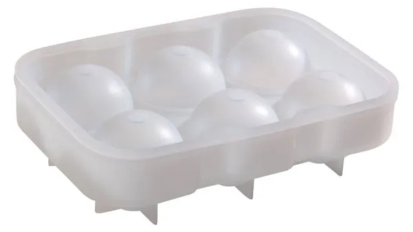 6 Cavity Clear Silicone Ice Ball Mould - Image 4