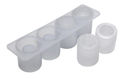 4 Cavity Clear Silicone Shot Glass Mould