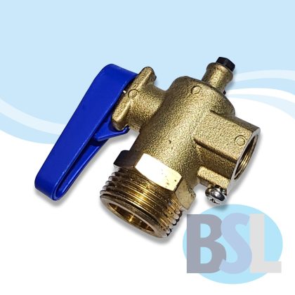 Brass bottom tap for DVA manual water softener