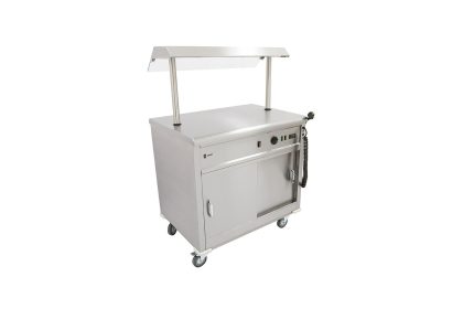 Parry MSF9G Hot Mobile Servery Flat Top - With Gantry