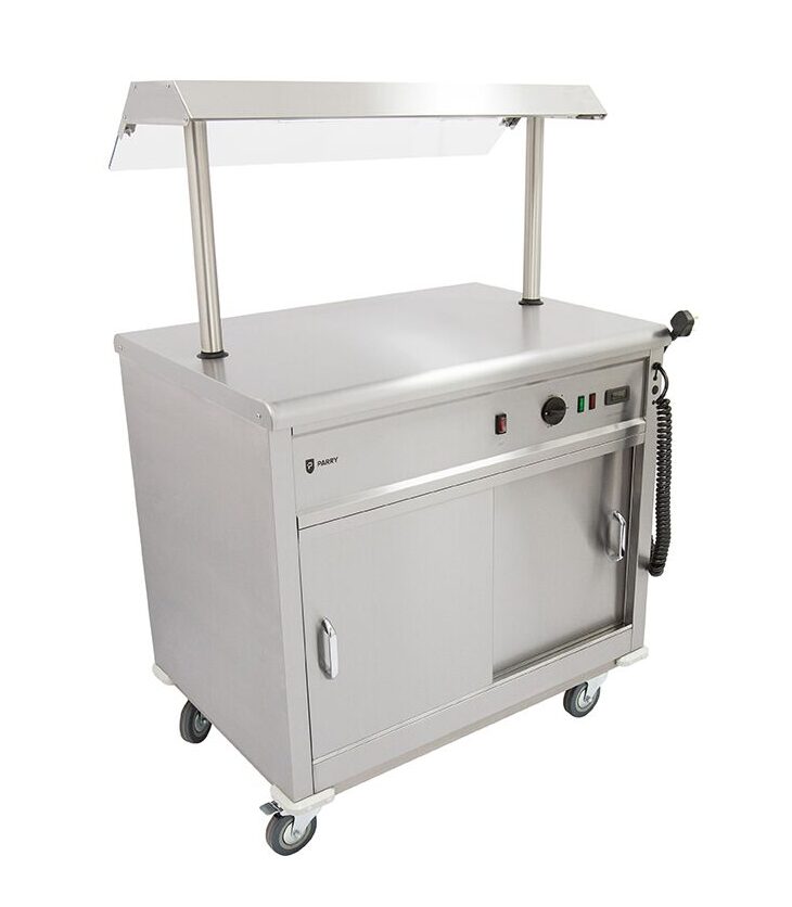 Parry MSF9G Hot Mobile Servery Flat Top - With Gantry