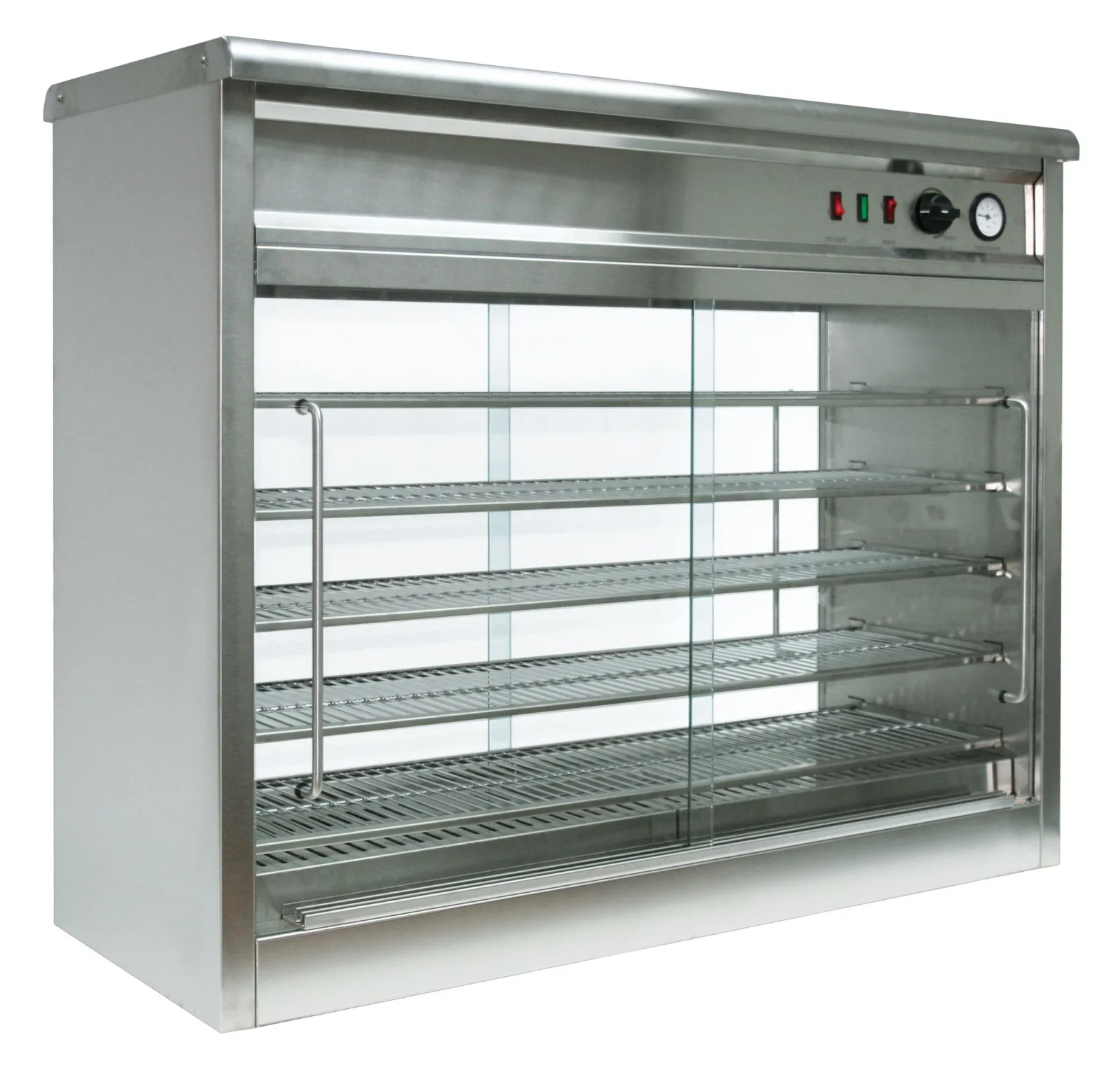 Parry PC140G Pie Master Extra Large Electric Pie Cabinet With Glass Back