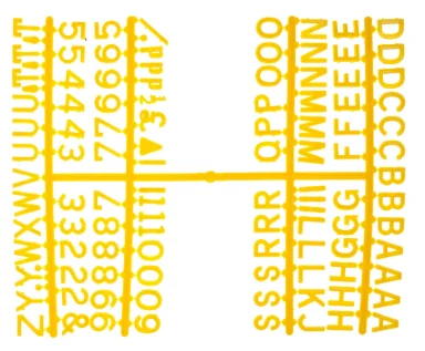 1/2 Inch Letter Set – (660 characters) Yellow