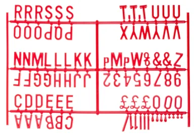 3/4 Inch Letter Set – (540 characters) Red