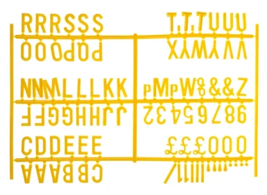 3/4 Inch Letter Set – (540 characters) Yellow