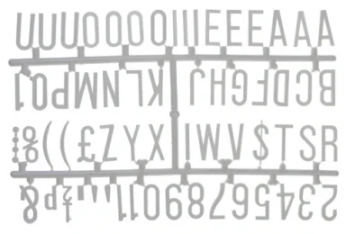 1 1/4 Inch Letter Set – (390 characters) White