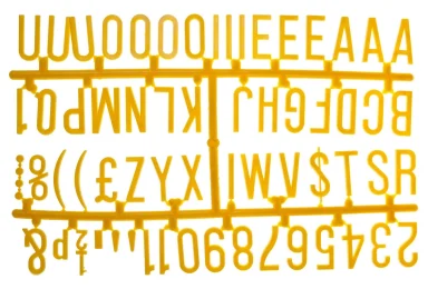 1 1/4 Inch Letter Set – (390 characters) Yellow