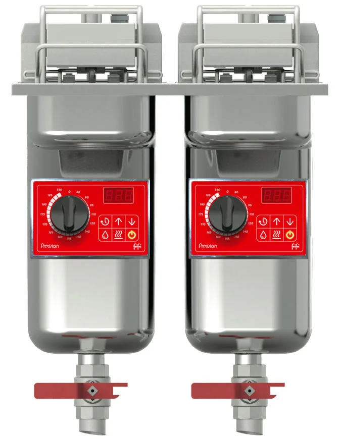 FriFri Precision 422 Electric Drop-in Twin Tank Fryer - 2 Baskets - W 400 mm - 2 x 11.0 kW