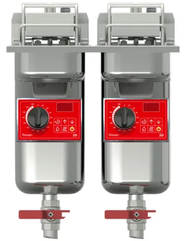 FriFri Precision 422 Electric Drop-in Twin Tank Fryer – 2 Baskets – W 400 mm – 2 x 9.0 kW
