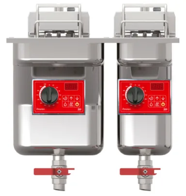 FriFri Precision 522 Electric Drop-in Twin Tank Fryer – 2 Baskets – W 500 mm – 11.4 + 9.0 kW