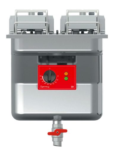 FriFri Super Easy 412 Electric Drop-in Single Tank Fryer without Filtration – 2 Baskets – W 400 mm – 15.0 kW