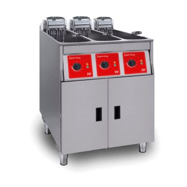 FriFri Super Easy 633 Electric Free-standing Triple Tank Fryer with Filtration – 3 Baskets – W 600 mm – 3 x 11.0 kW
